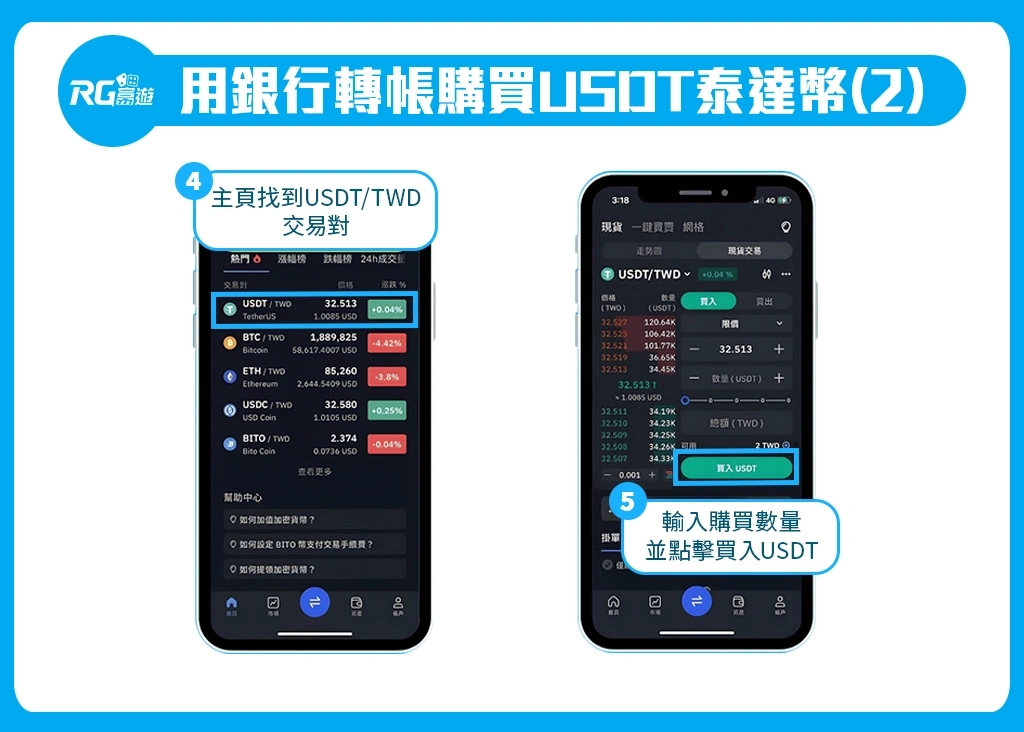 富遊 USDT 儲值銀行轉帳操作說明(2)